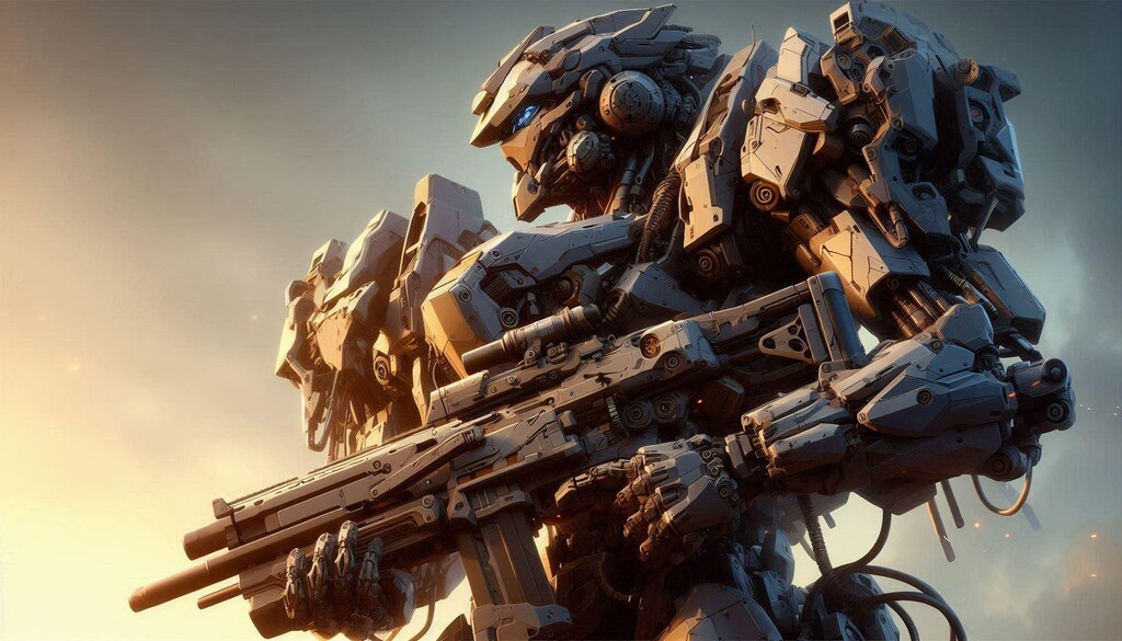 戦闘ロボの横顔！