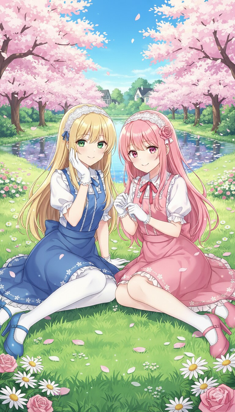 華の畔、姉妹日和 | の人気AIイラスト・グラビア