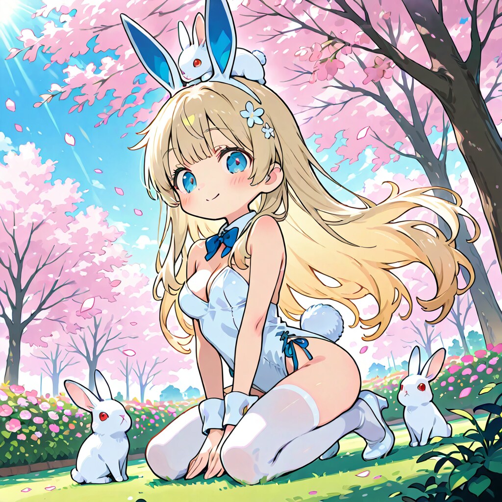 桜とうさぎさん