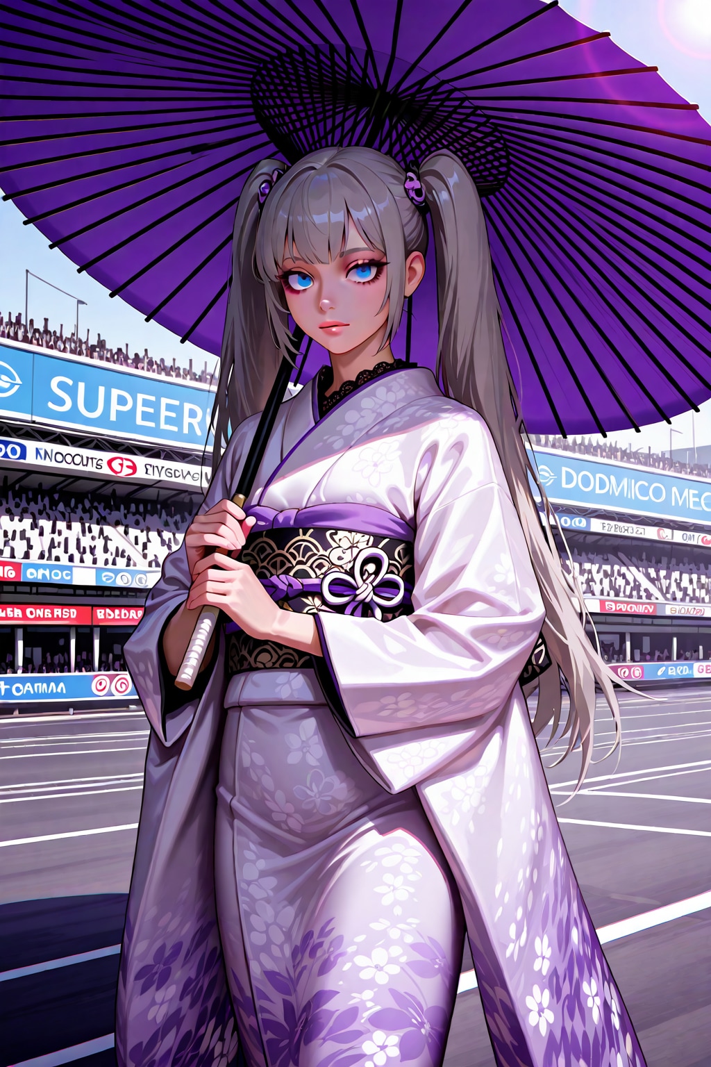レースクイーン着物も着せて💕