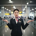 上海浦東国際空港の職員女性 10枚目