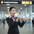 上海浦東国際空港の職員女性 8枚目