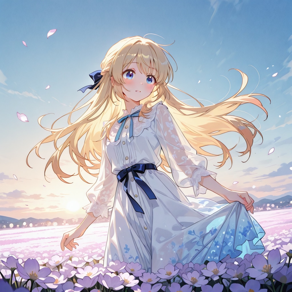 花畑の少女