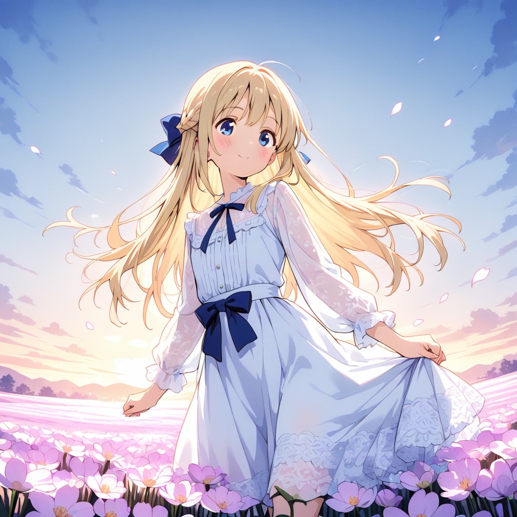 花畑の少女 | の人気AIイラスト・グラビア