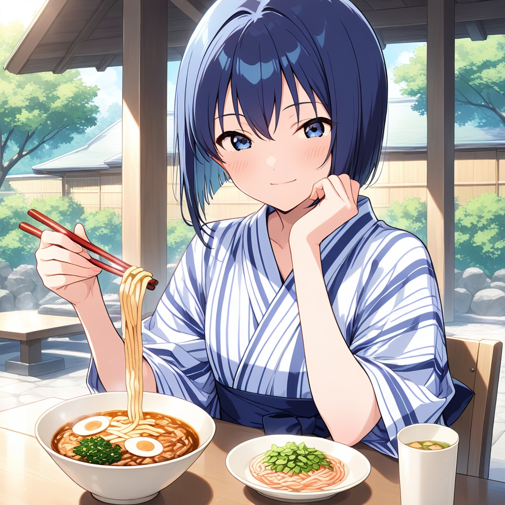 浴衣と冷やしラーメンの夏