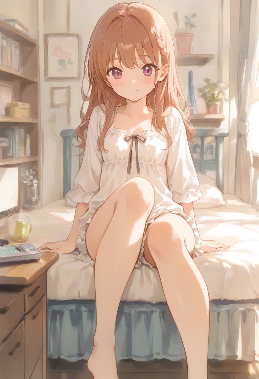 少女の部屋(水彩タッチ)(90)