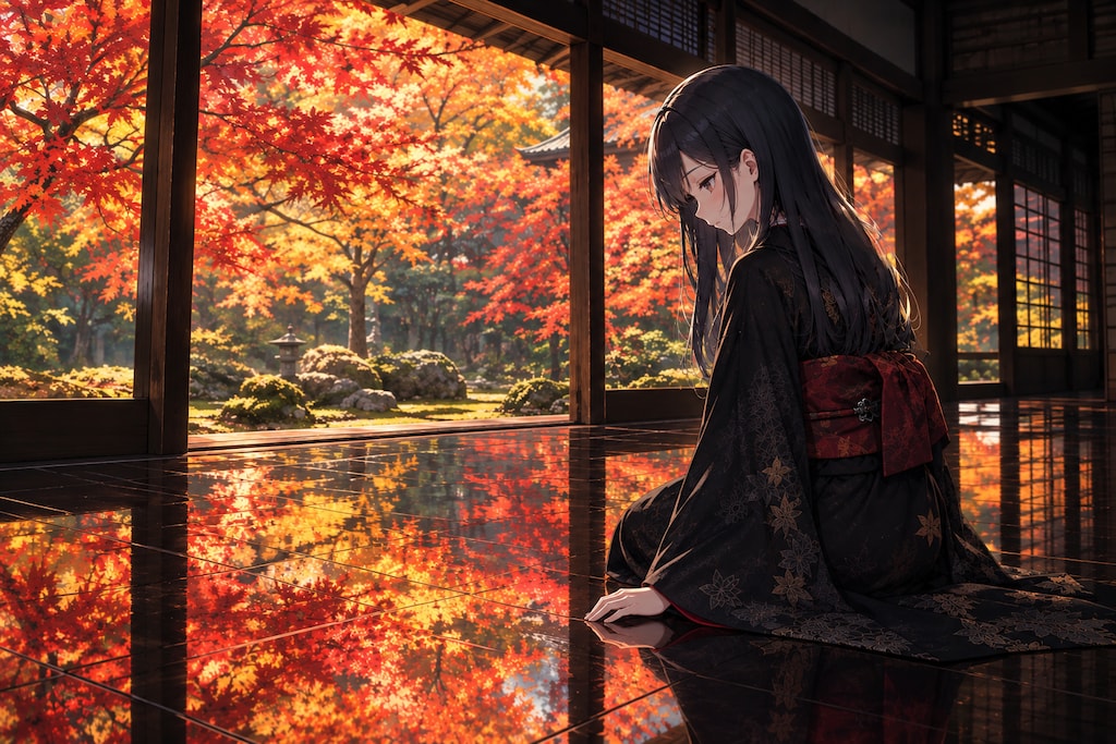 黒に灯る秋