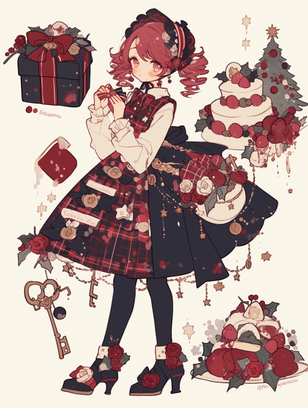 紅い贈り物と少女