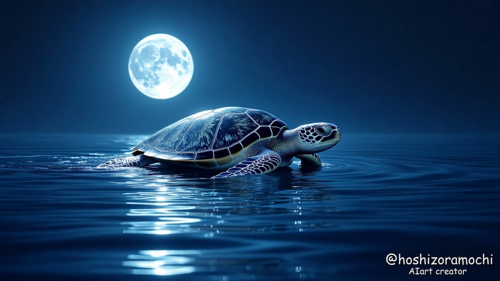 月明かりに浮かぶ銀の影 - A silver shadow floating in the moonlight