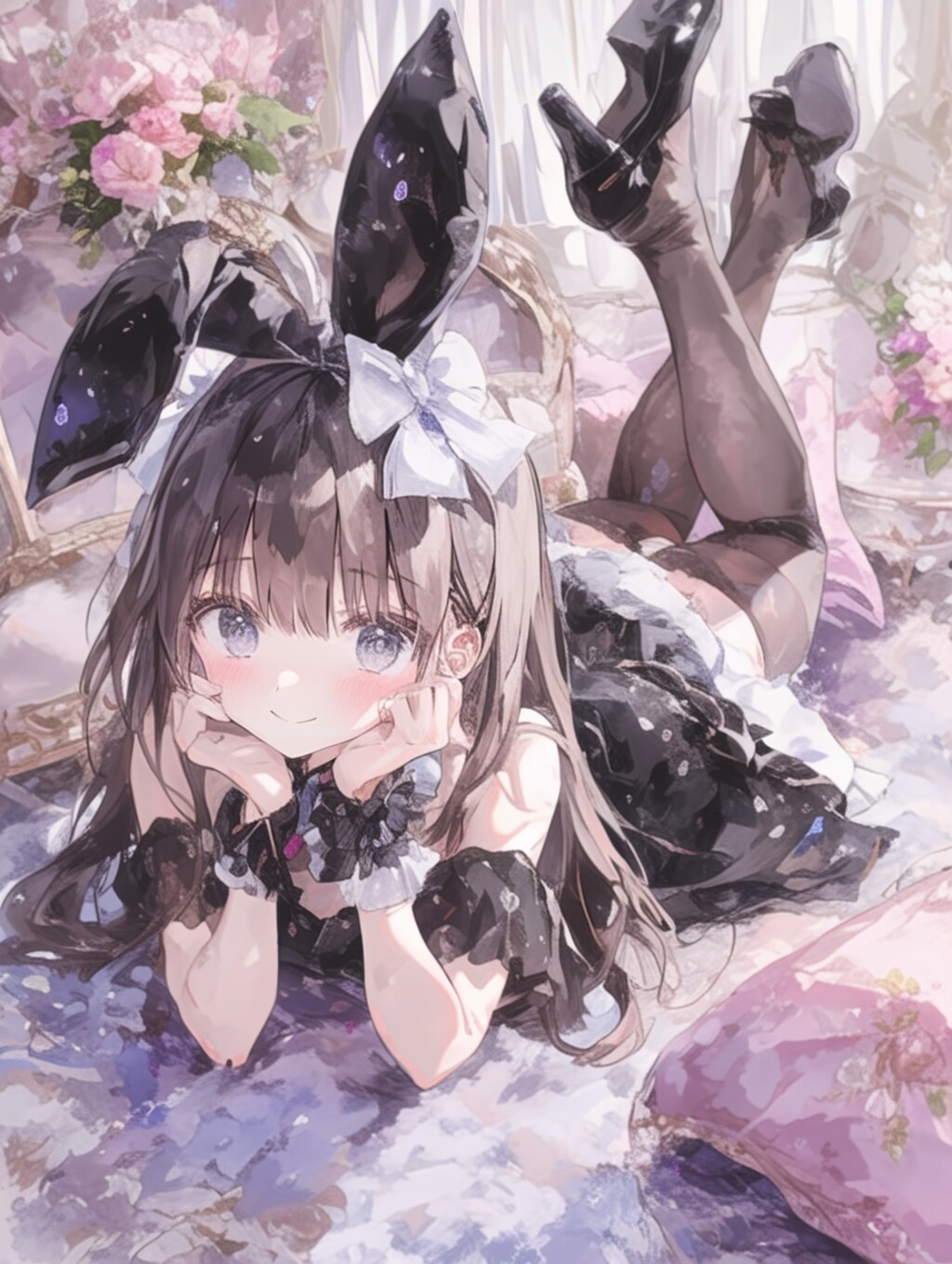 うさ耳ゴスロリ