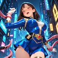ブルーパワーレンジャー触手に捕まる 8枚目