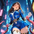 ブルーパワーレンジャー触手に捕まる 10枚目
