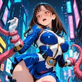 ブルーパワーレンジャー触手に捕まる 4枚目