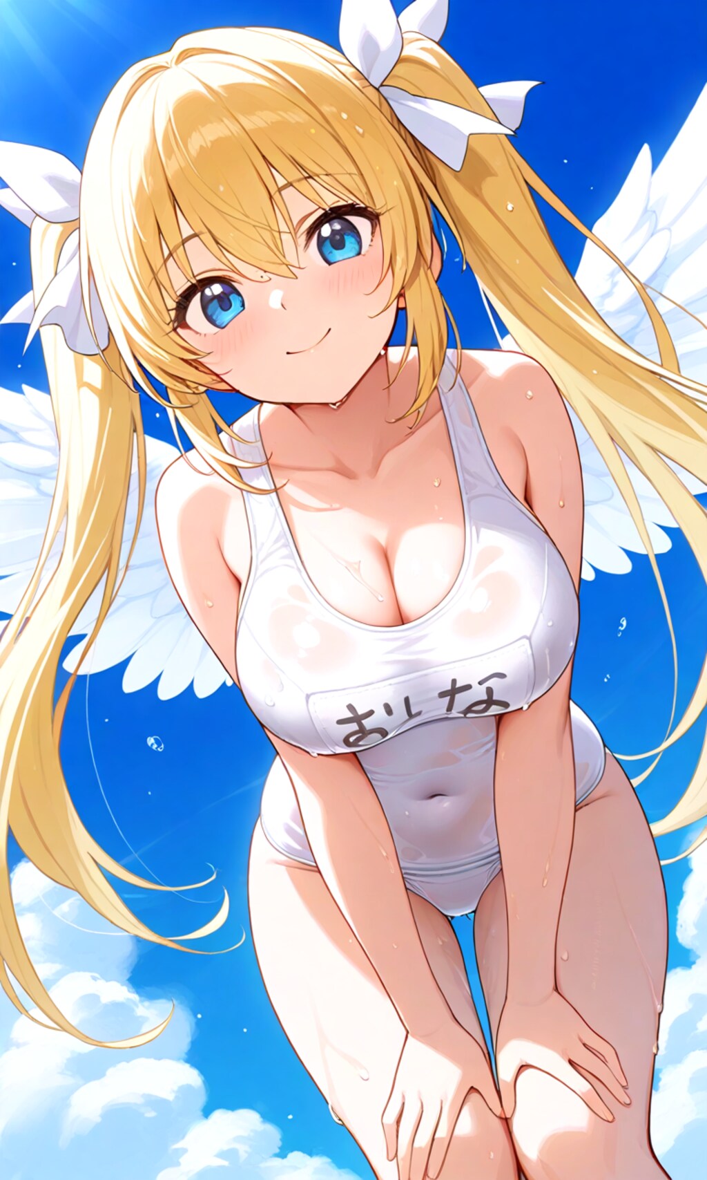 白いスク水天使