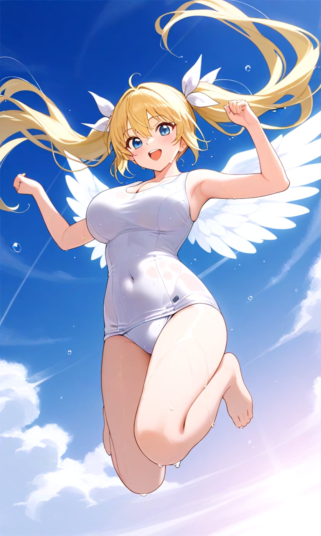 白いスク水天使