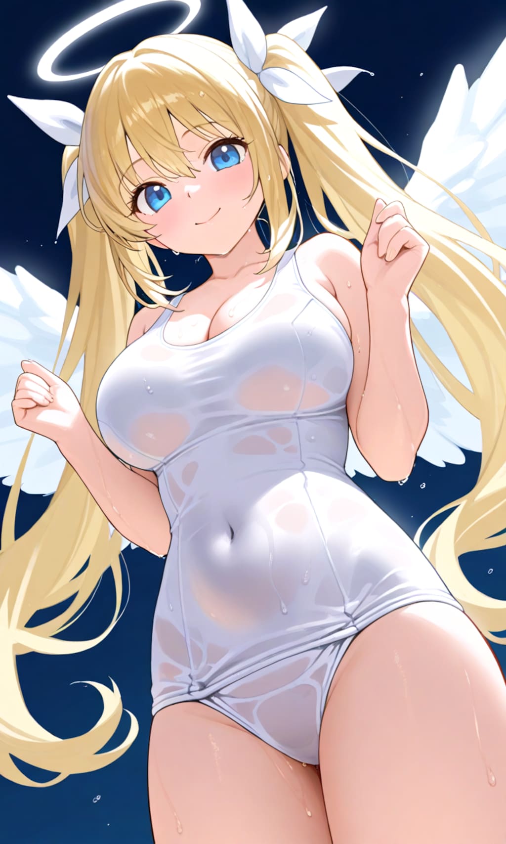 白いスク水天使