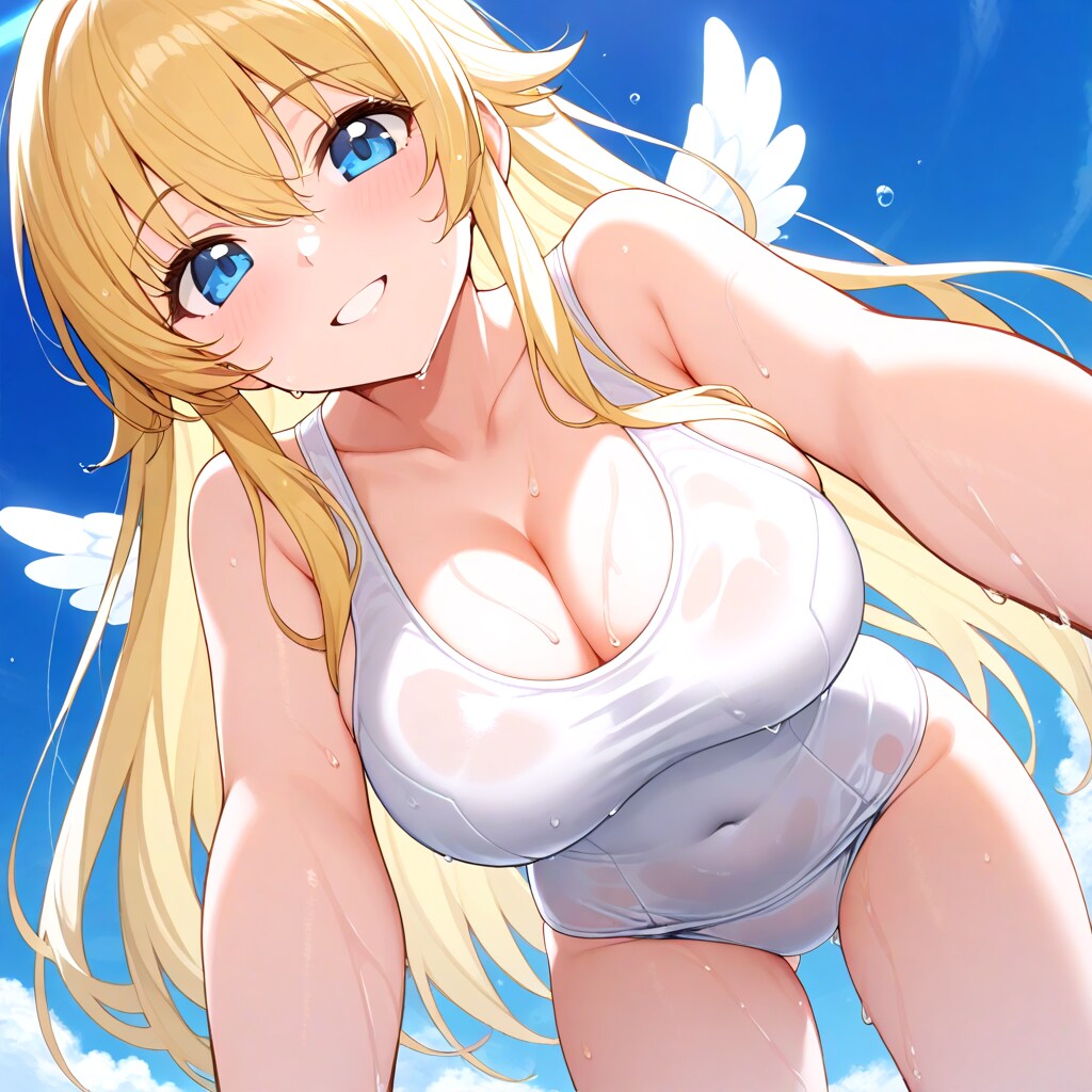 白いスク水天使