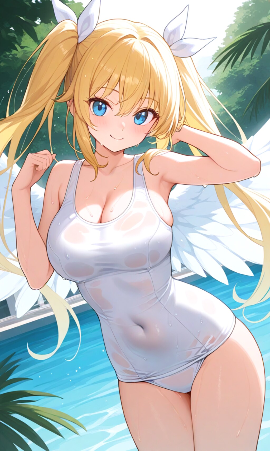 白いスク水天使