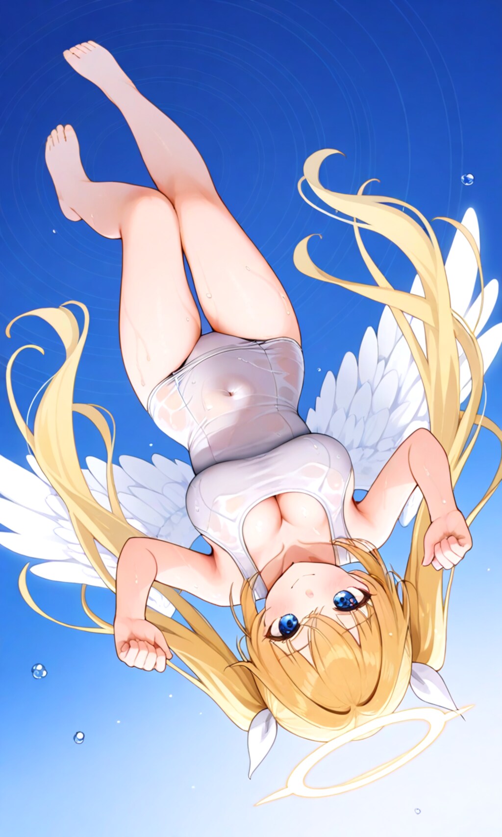 白いスク水天使