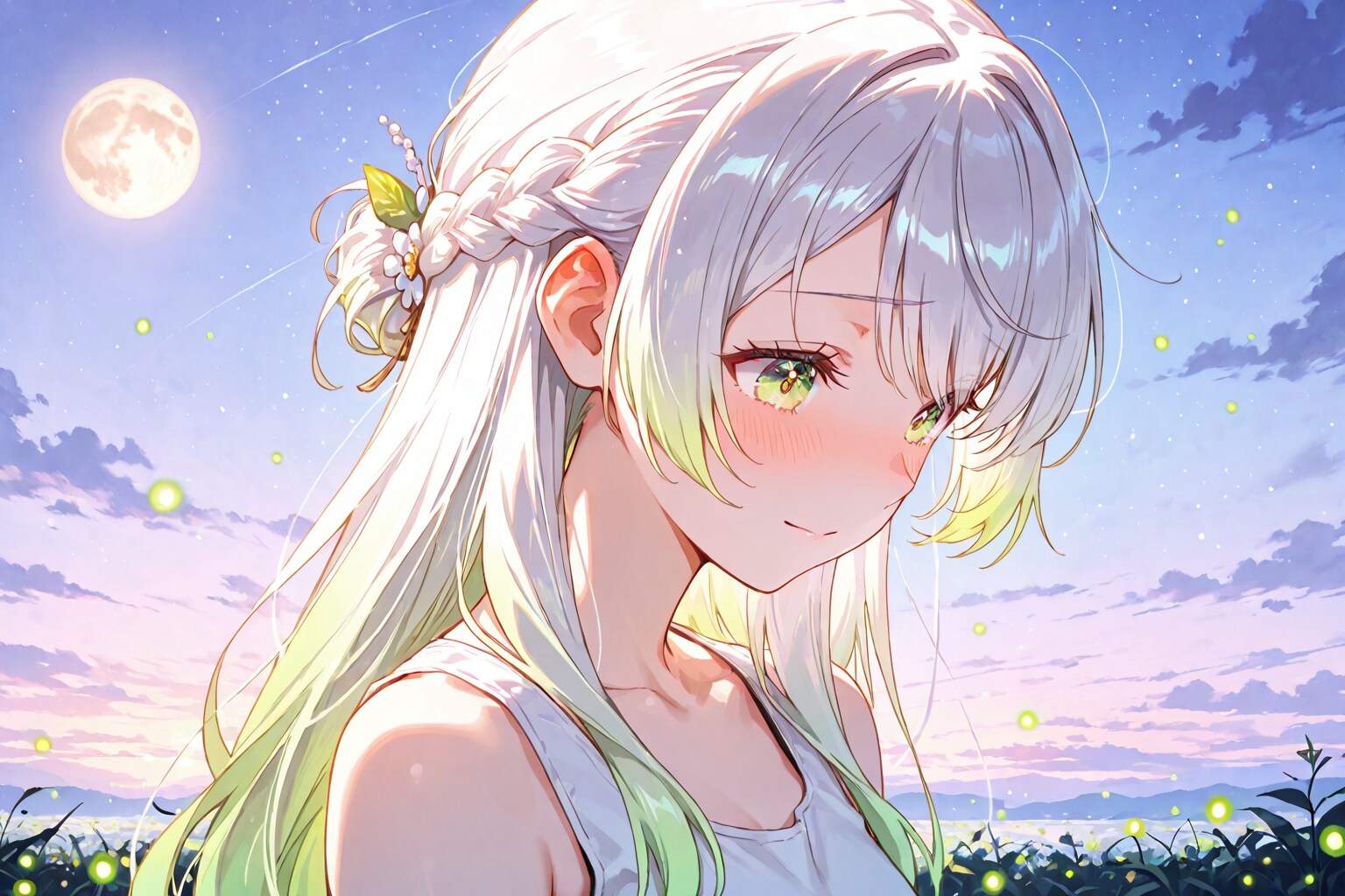 蛍と月とセリュナさん