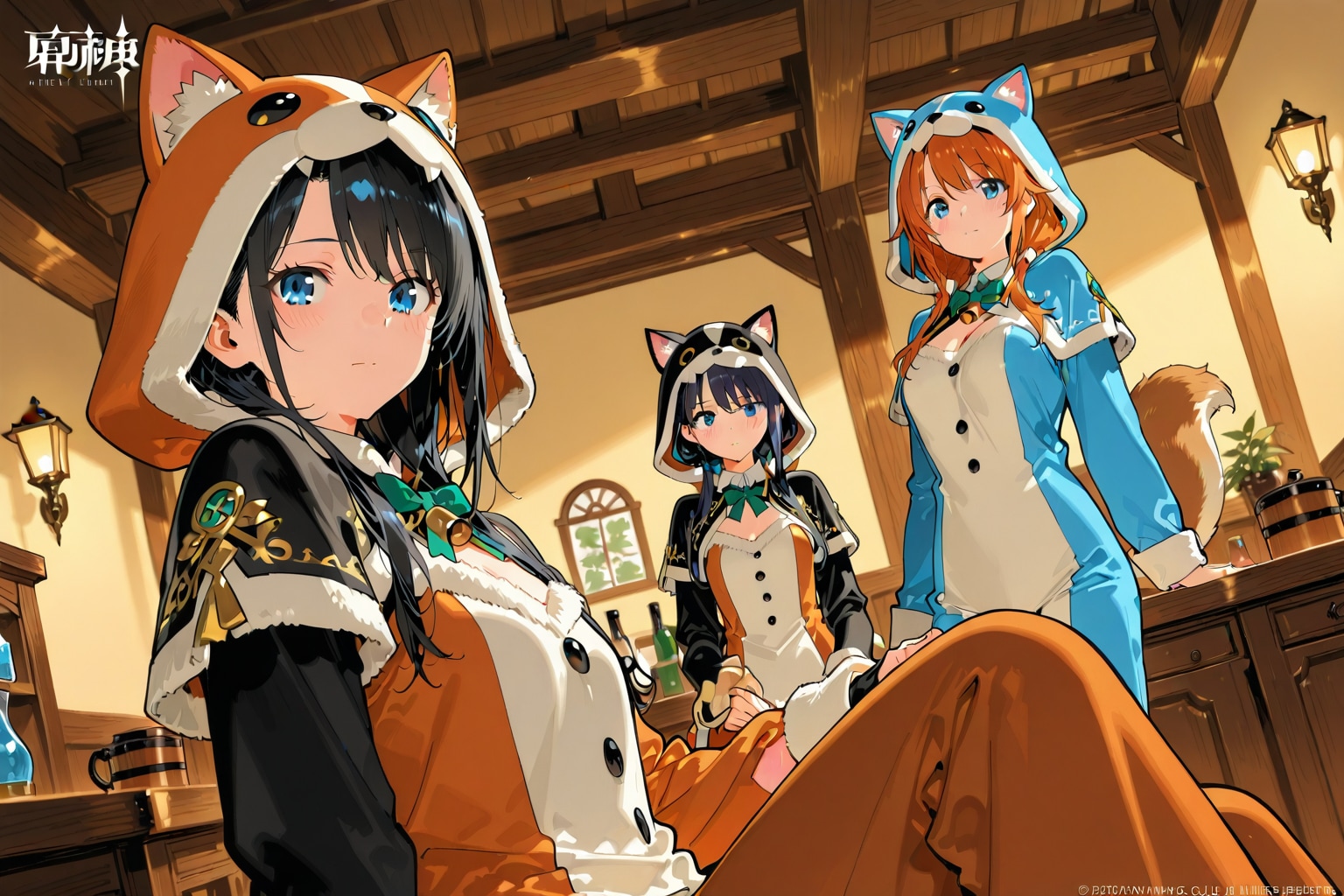 【All0403d4】きぐるみパーティ冒険者ギルドに登録する（モデル: PHOENIX） | の人気AIイラスト・グラビア