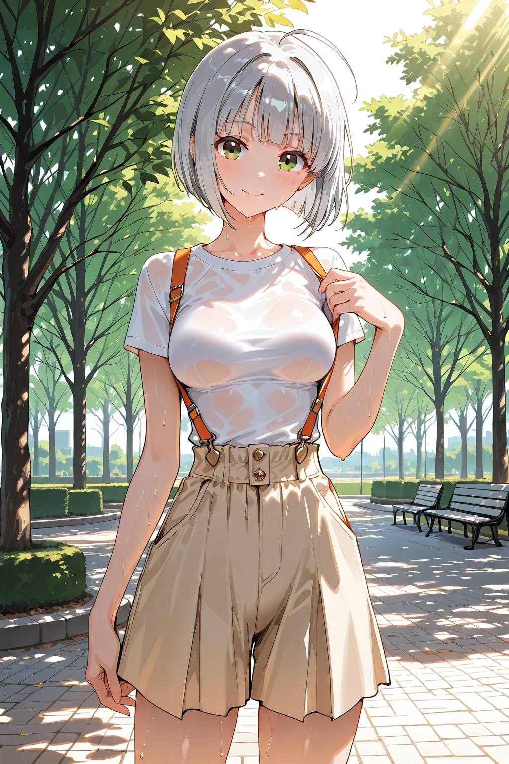 公園で私服編