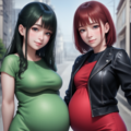 green & red girls 2枚目