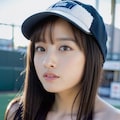巨乳の彼女と野球場 3枚目