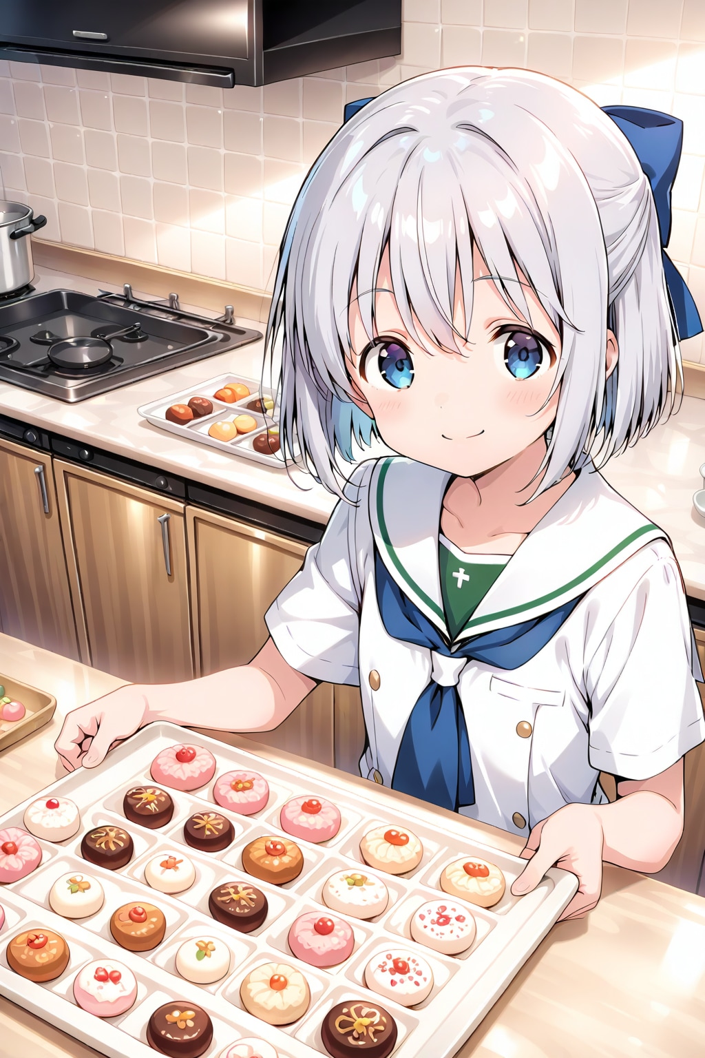 和菓子と少女 | の人気AIイラスト・グラビア