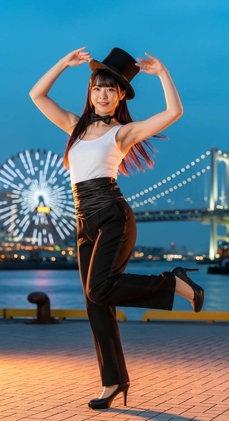 かっこかわいいダンサー白鳥英美梨の横浜港公演