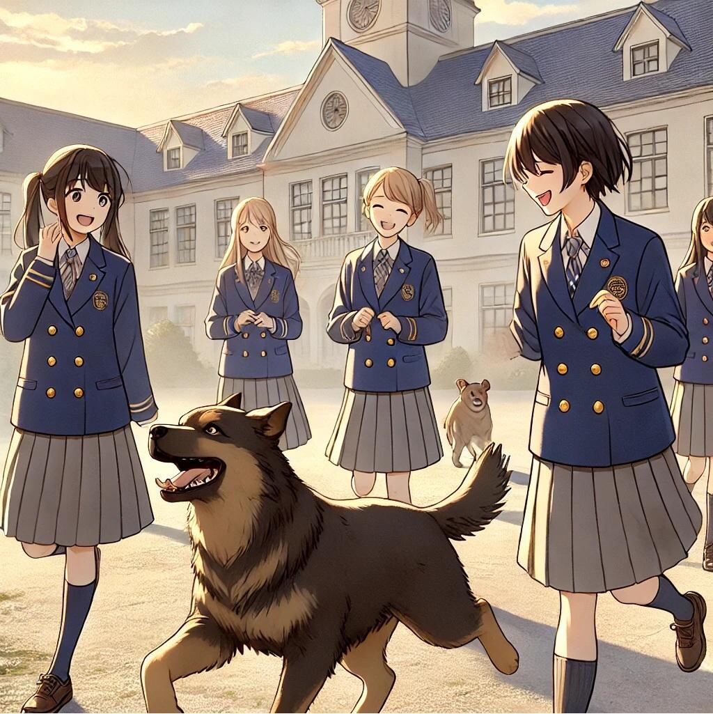 笑顔と犬と、放課後のひととき