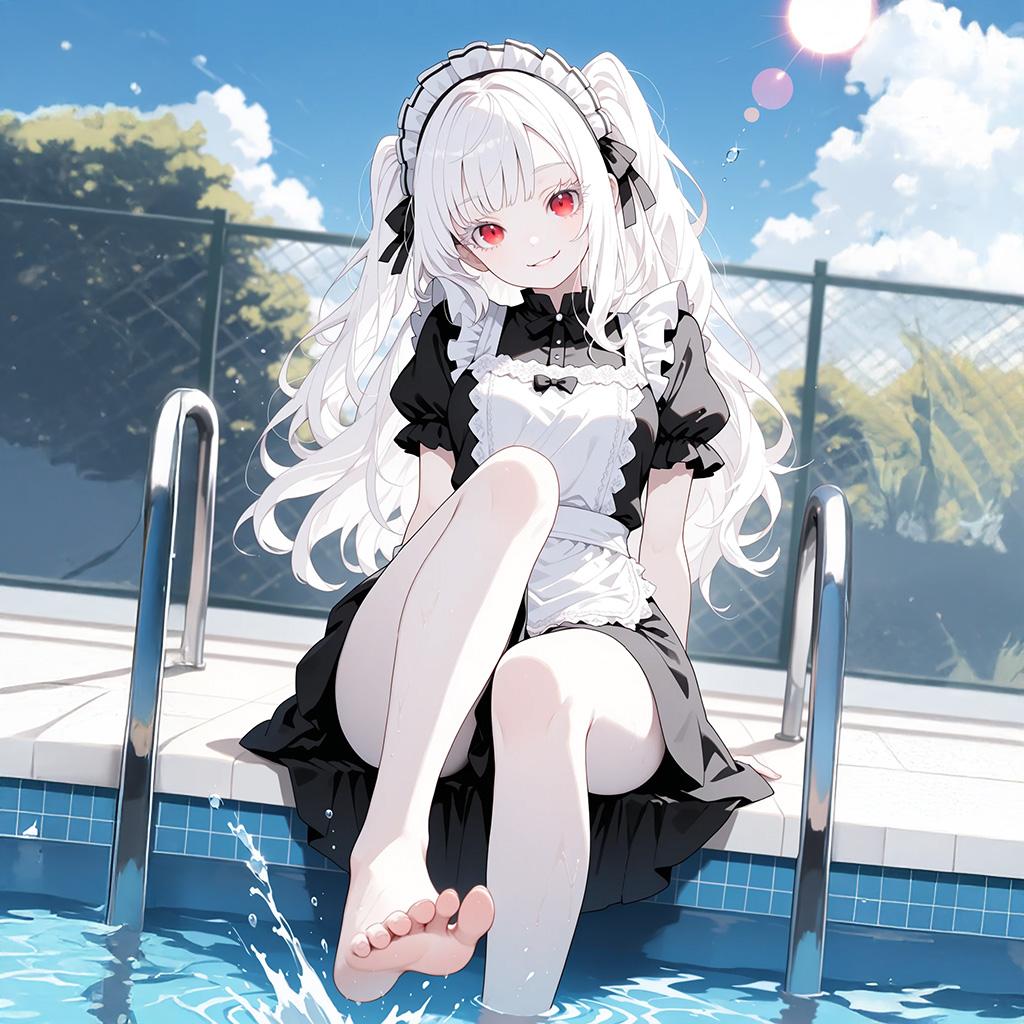 「お姉さん、いいんですか。ここ使って」 | の人気AIイラスト・グラビア