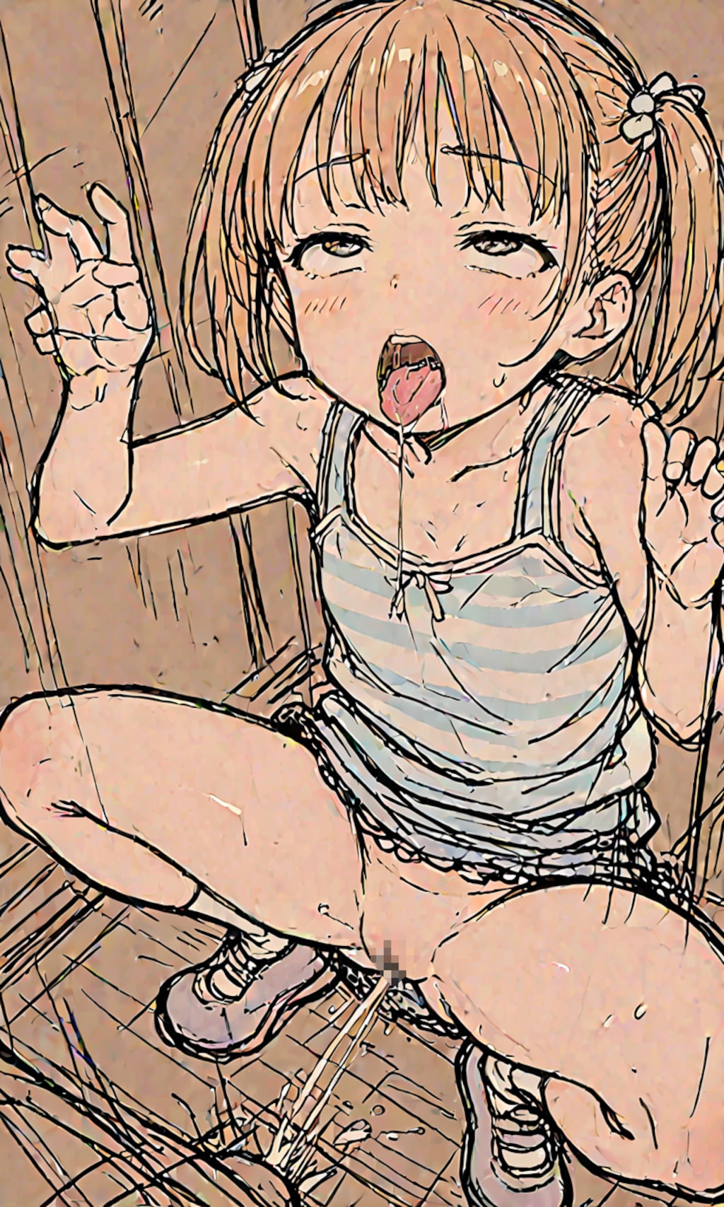 [12枚]【シンプル＆裸婦 企画参加作品】「はやくぅ！はやくださせてぇ!!!」 「・・・よし。いいぞ」 「きもちぃいいいいいいいいいい♥」（ロリっ子大集合・大人向け４９０）