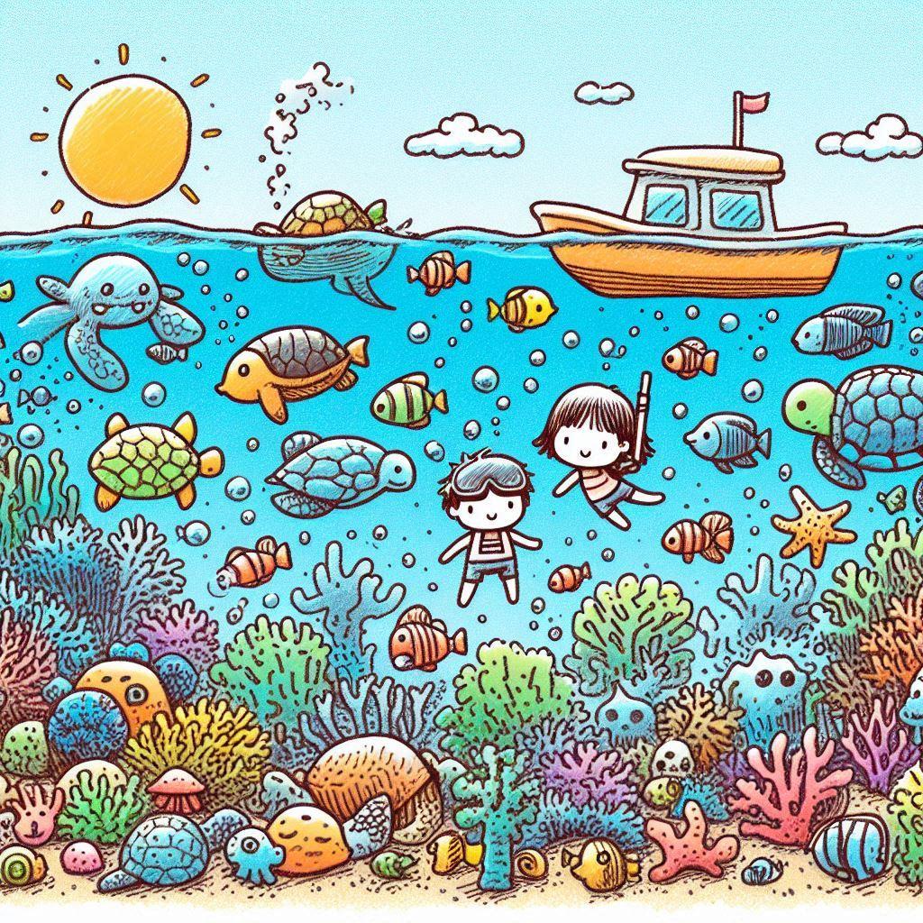 ウミガメさんと遊んだよ！