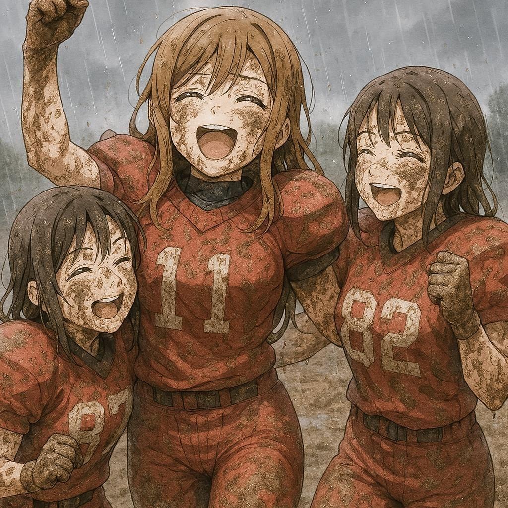🏈泥まみれの女子アメフト 149