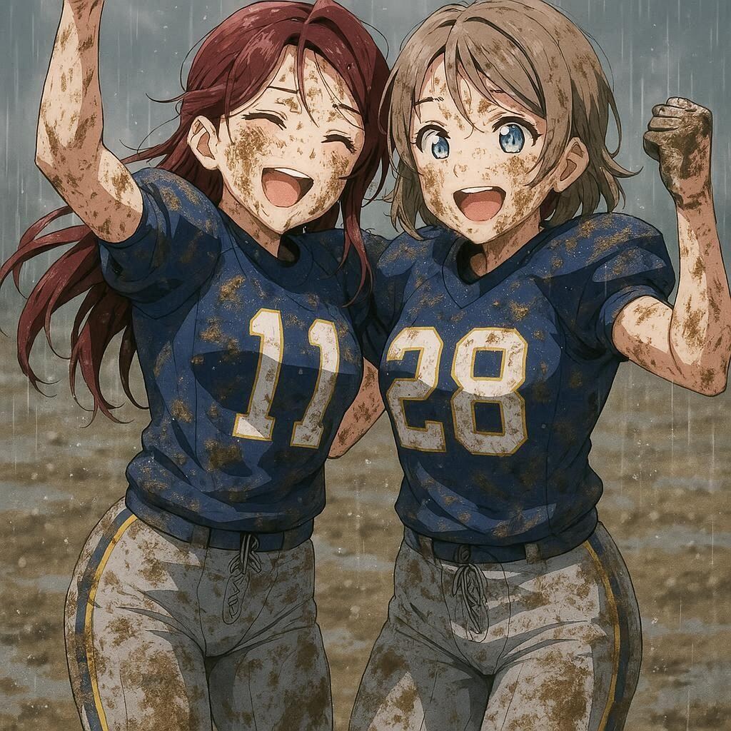 🏈泥まみれの女子アメフト 149