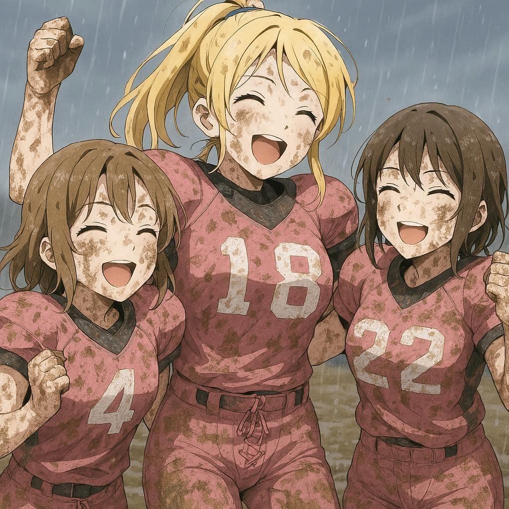 🏈泥まみれの女子アメフト 149