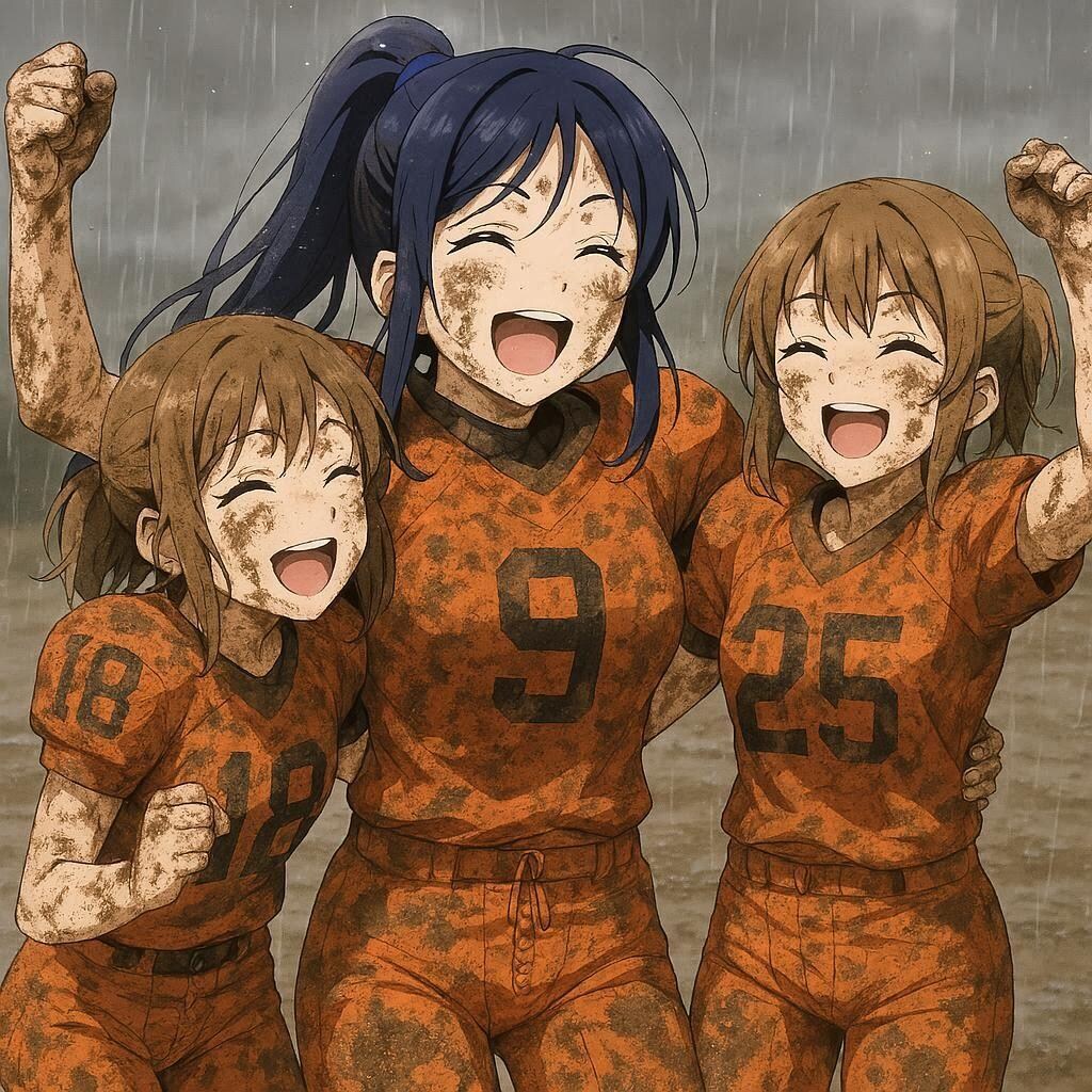 🏈泥まみれの女子アメフト 149