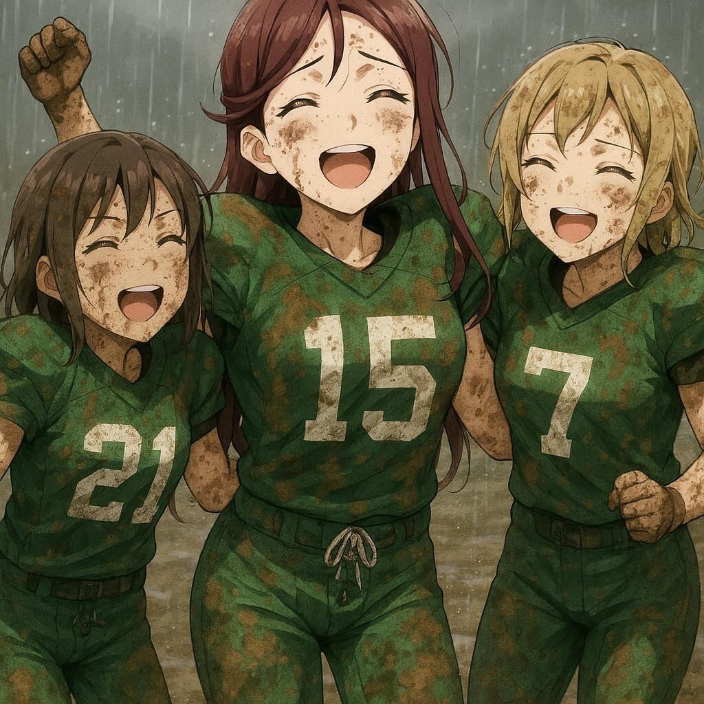 🏈泥まみれの女子アメフト 149