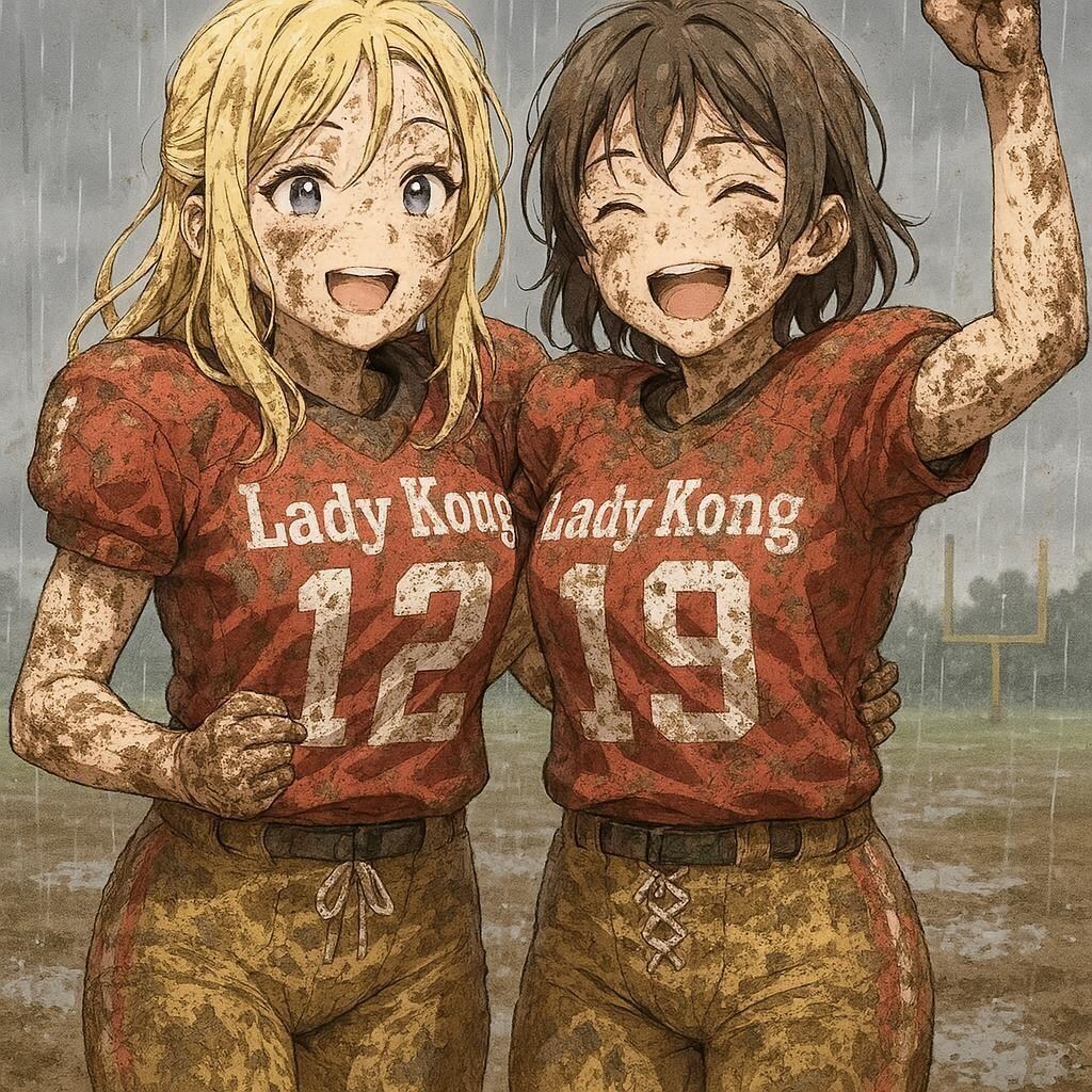 🏈泥まみれの女子アメフト 149