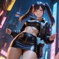 ツインテールとサイバーパンク 7枚目