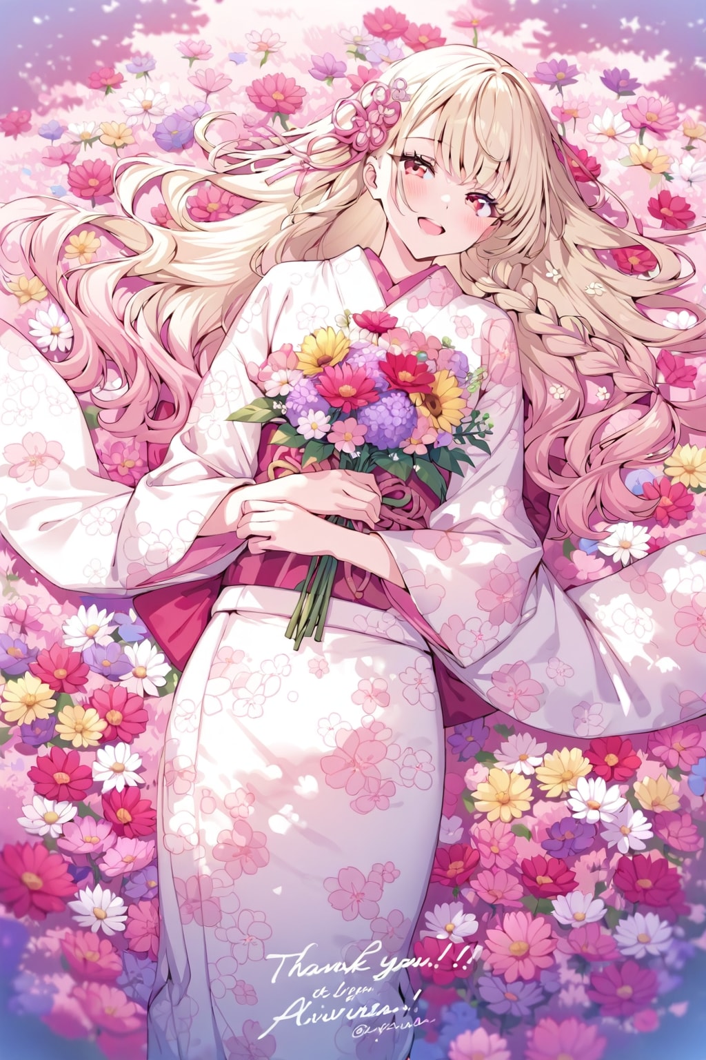 花束の贈り物 | の人気AIイラスト・グラビア