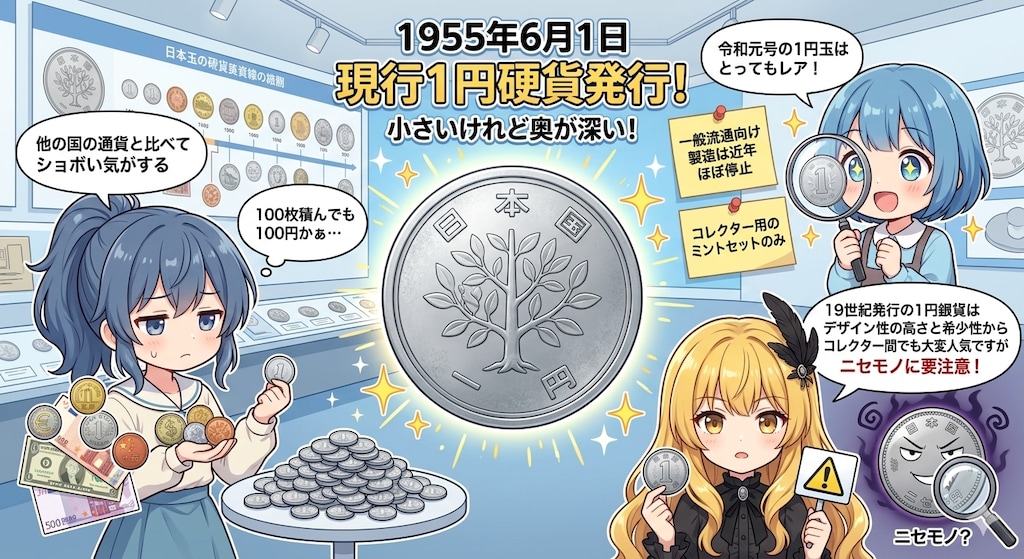6月1日は1円硬貨が発行開始された日