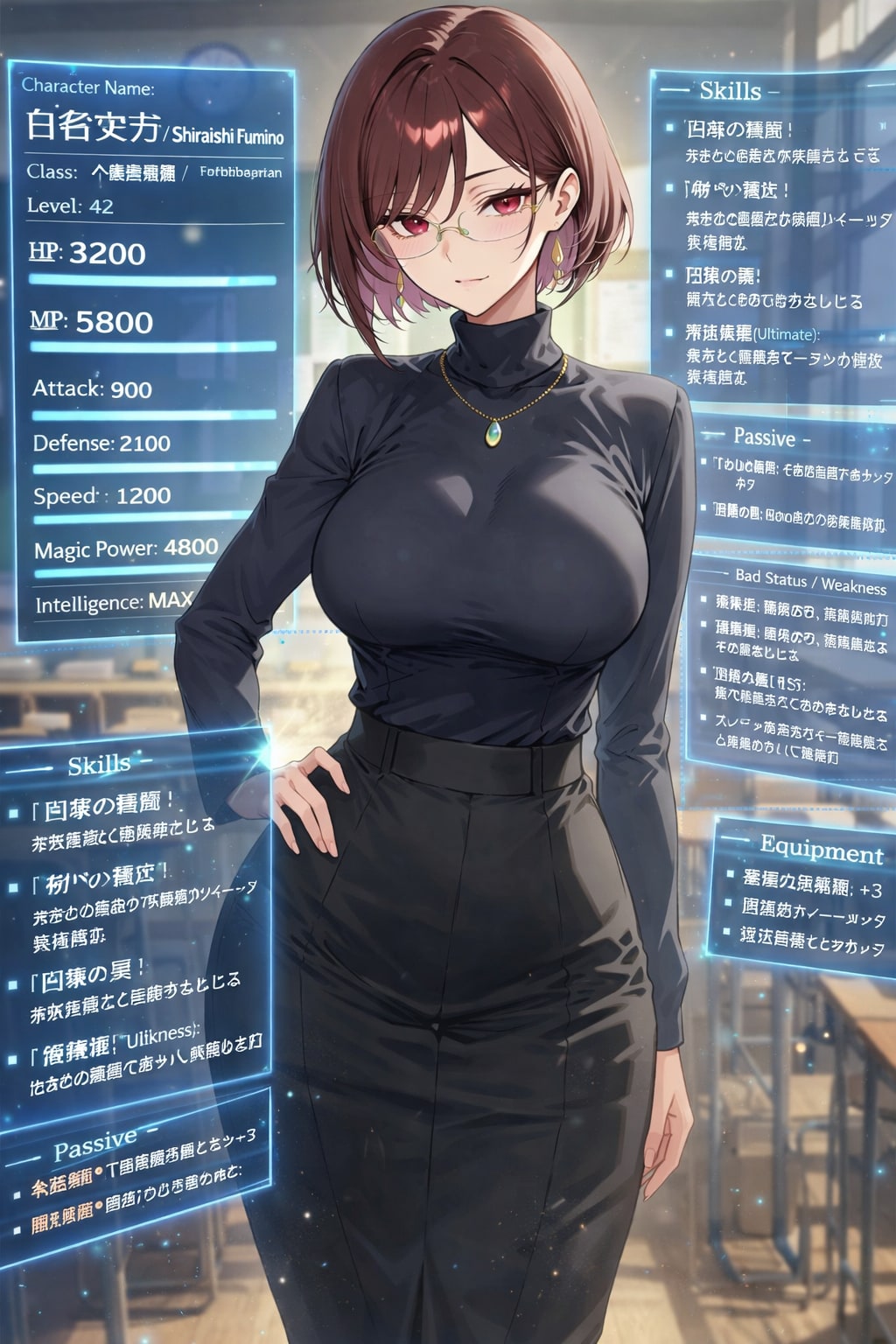 白石文乃∶ステータス