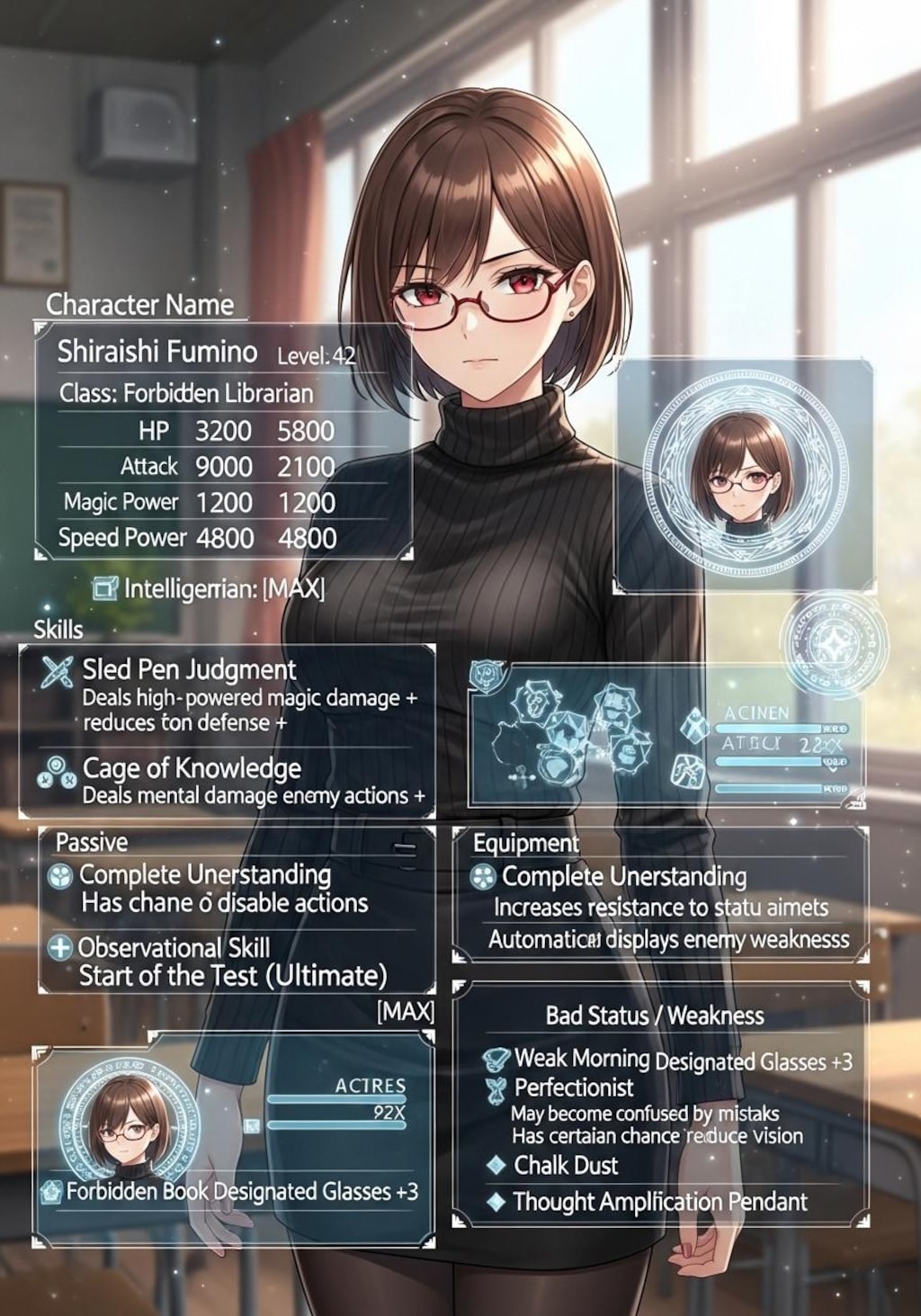 白石文乃∶ステータス