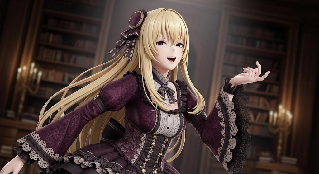 金髪ゴスロリお嬢様(縦ロールなし)