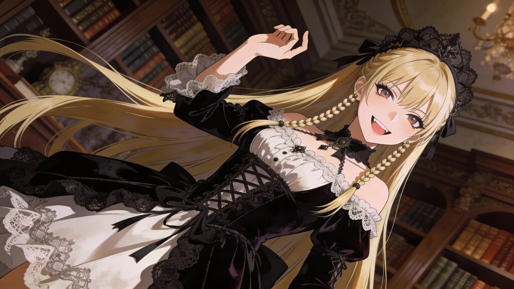 金髪ゴスロリお嬢様(縦ロールなし)