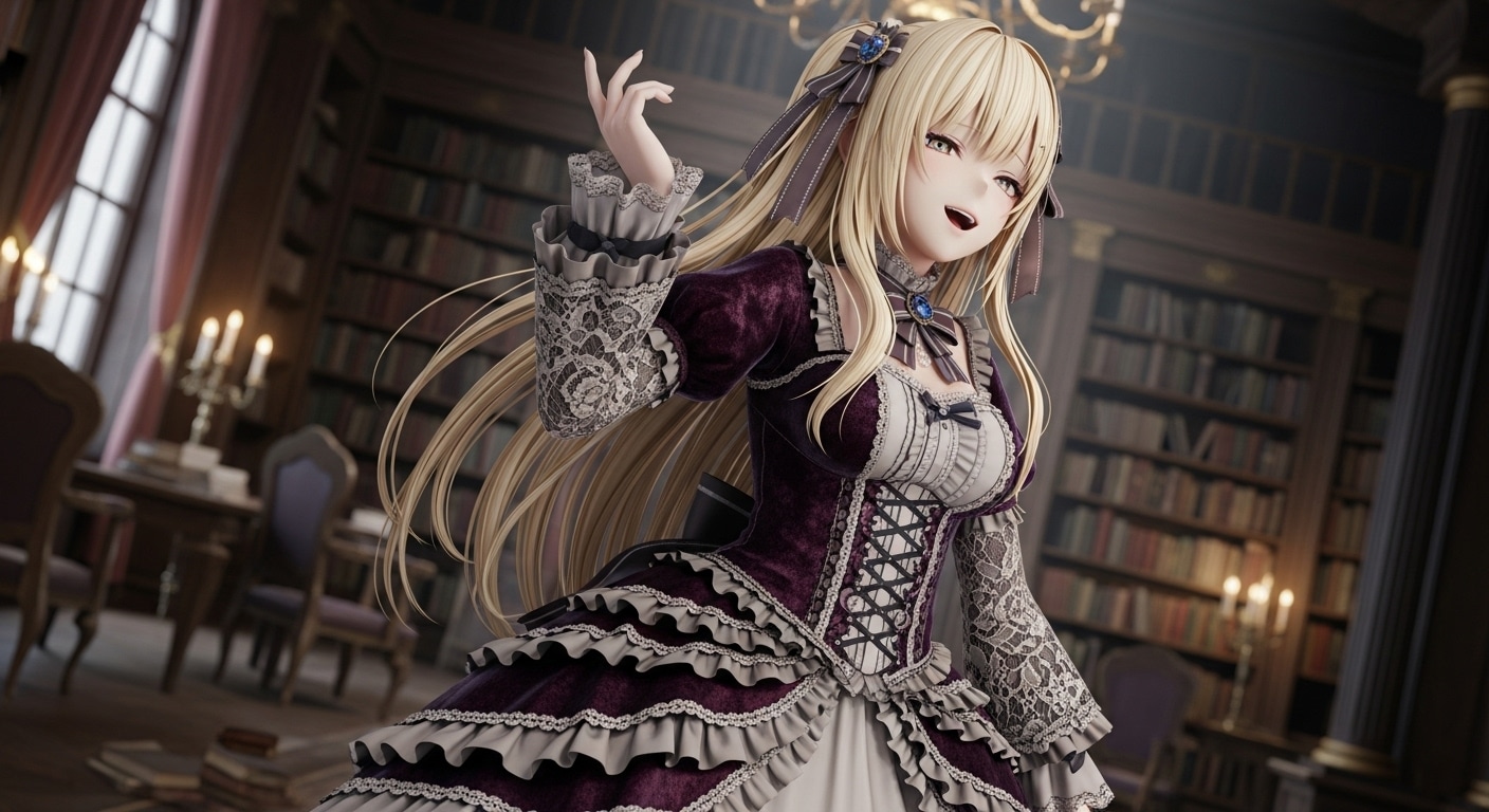 金髪ゴスロリお嬢様(縦ロールなし) | の人気AIイラスト・グラビア