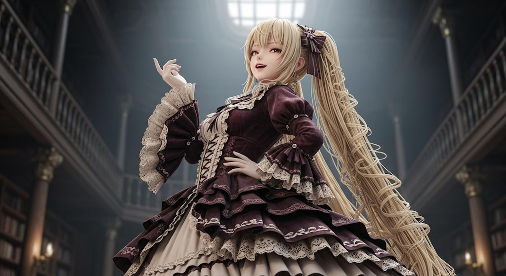 金髪ゴスロリお嬢様(縦ロールなし)