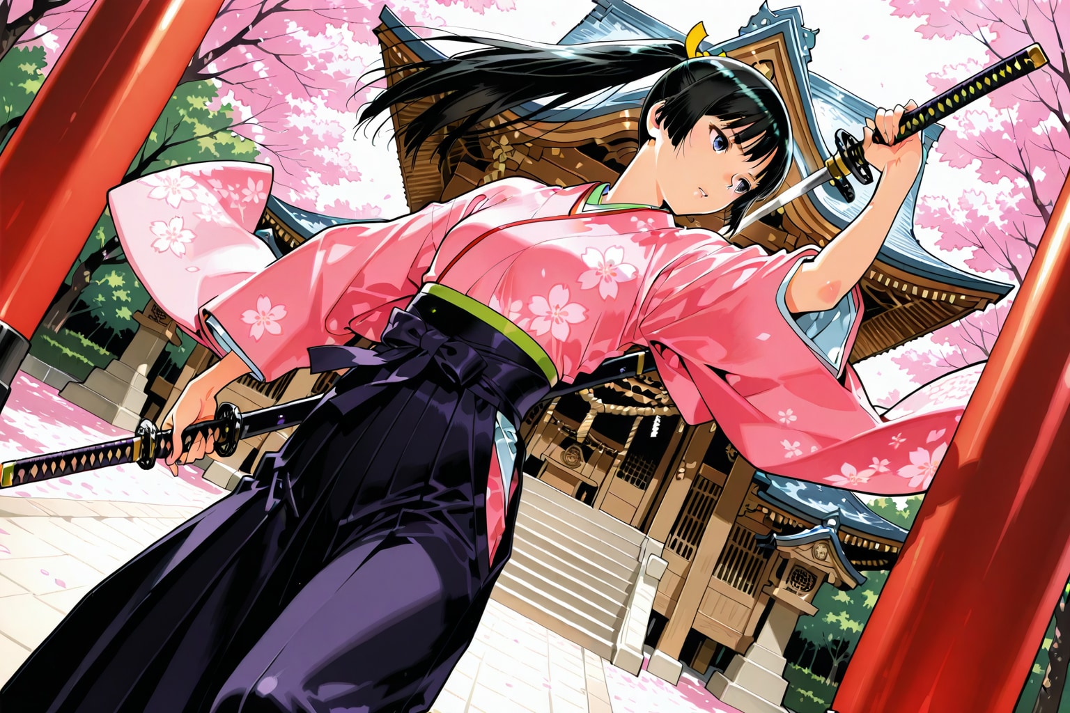 振袖袴女子 | の人気AIイラスト・グラビア